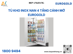 Tủ kho inox nan 4 tầng cánh mở EG80460S (EKG11460) – Eurogold